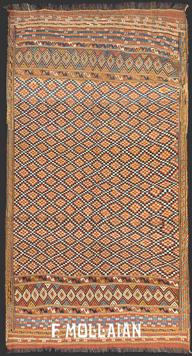 Antique Kilim Shahsavan with geometric design n°:16691881